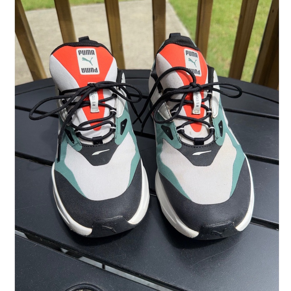 Puma RS-Fast Nano Men 10.5 White Green Orange Running Shoes 380559-01